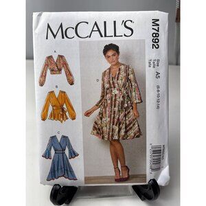 McCalls M7892 Misses Top Dress Sewing Pattern Size 6-8-10-12-14 Uncut
